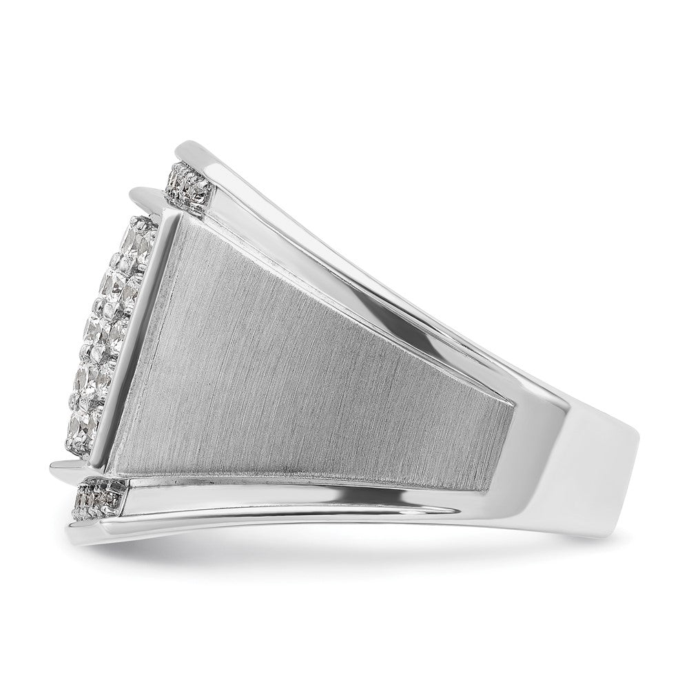 IB Goodman Mens Polished and Satin 1.5 Carat AA Quality Diamond Cluster Ring - WBC