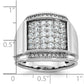 IB Goodman Mens Polished and Satin 1.5 Carat AA Quality Diamond Cluster Ring - WBC