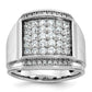 IB Goodman Mens Polished and Satin 1.5 Carat AA Quality Diamond Cluster Ring - WBC