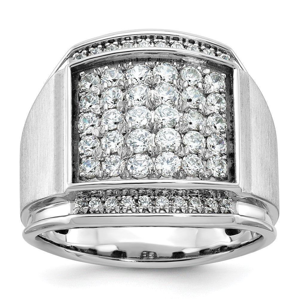IB Goodman Mens Polished and Satin 1.5 Carat AA Quality Diamond Cluster Ring - WBC