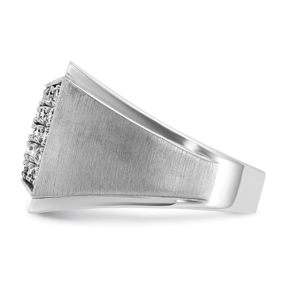 IB Goodman Mens Polished and Satin 1.5 Carat AA Quality Diamond Cluster Ring - WBC
