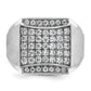 IB Goodman Mens Polished and Satin 1.5 Carat AA Quality Diamond Cluster Ring - WBC