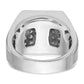 IB Goodman Mens Polished and Satin 1.5 Carat AA Quality Diamond Cluster Ring - WBC