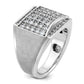 IB Goodman Mens Polished and Satin 1.5 Carat AA Quality Diamond Cluster Ring - WBC