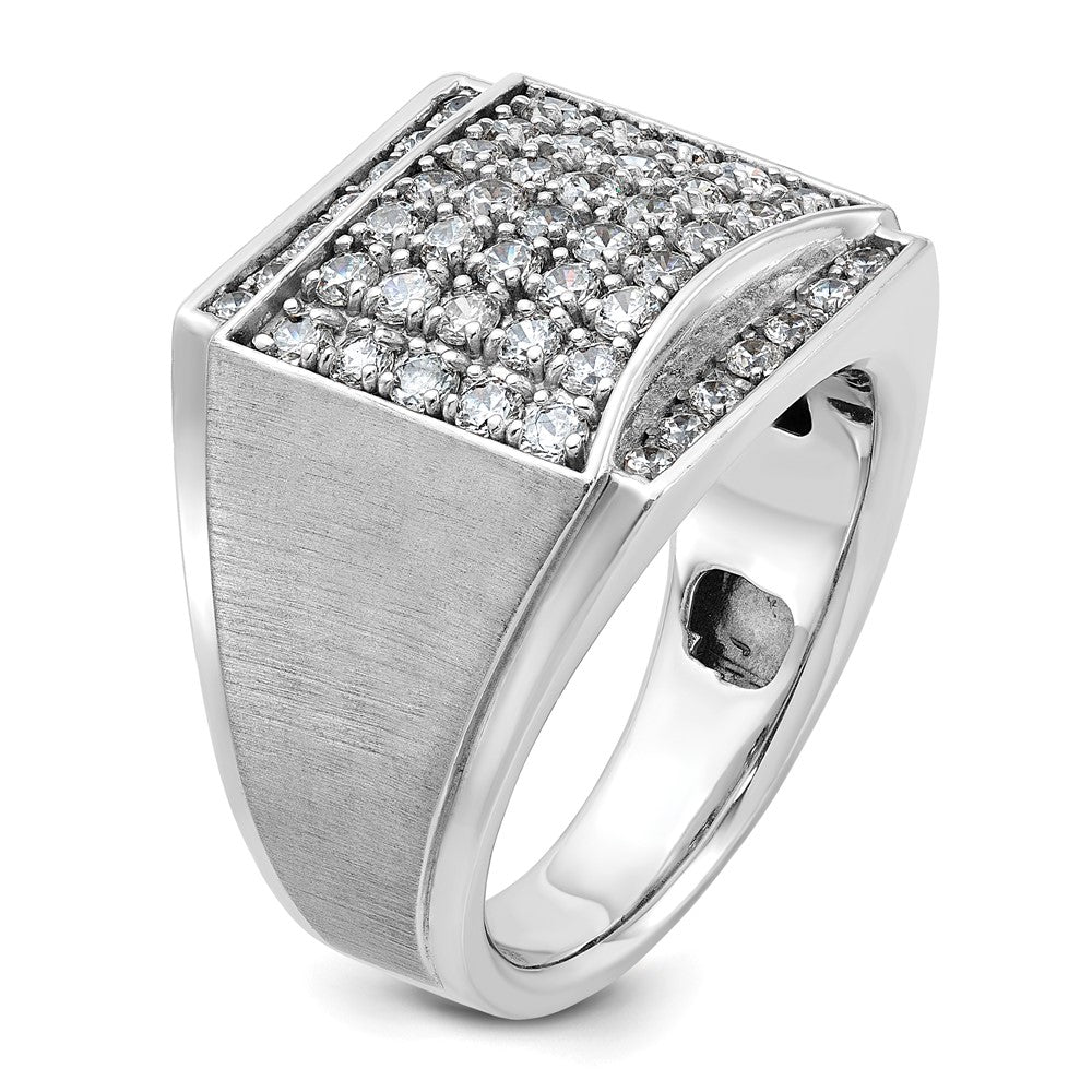 IB Goodman Mens Polished and Satin 1.5 Carat AA Quality Diamond Cluster Ring - WBC