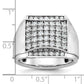 IB Goodman Mens Polished and Satin 1.5 Carat AA Quality Diamond Cluster Ring - WBC