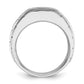 IBGoodman with Black Rhodium Men's Polished Satin and Textured 7-Stone 1/2 Carat AA Quality Diamond Ring - WBC