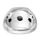 IBGoodman and Men's Polished and Satin 1 Carat AA Quality Diamond Cluster Ring - WBC