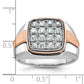 IBGoodman and Men's Polished and Satin 1 Carat AA Quality Diamond Cluster Ring - WBC