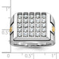 IBGoodman Two-tone with Black Rhodium Men's Polished and Grooved 5-Row 1 3/4 Carat AA Quality Diamond Cluster Ring - WBC