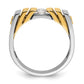 IB Goodman Two-tone Mens 1/3 carat Diamond Complete Ring - WBC