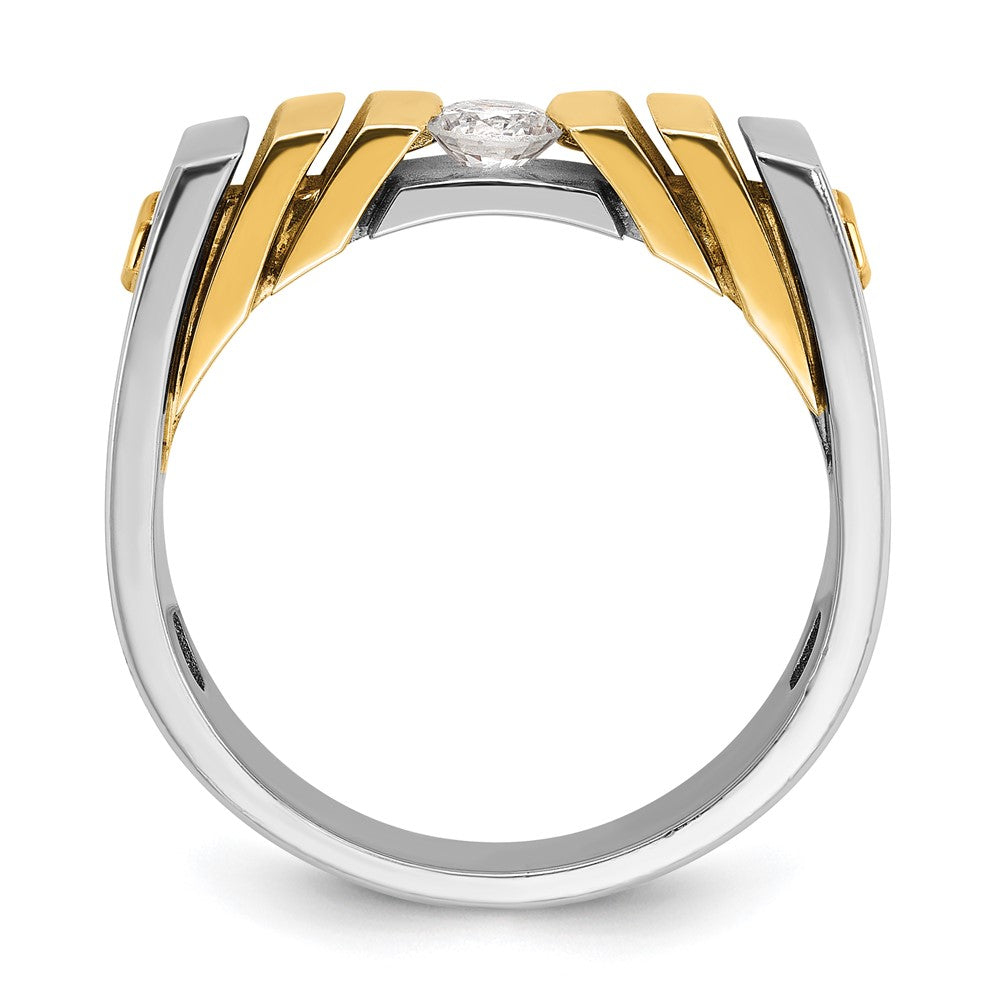 IB Goodman Two-tone Mens 1/3 carat Diamond Complete Ring - WBC