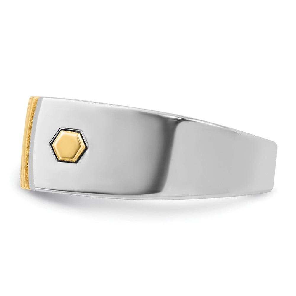 IB Goodman Two-tone Mens 1/3 carat Diamond Complete Ring - WBC