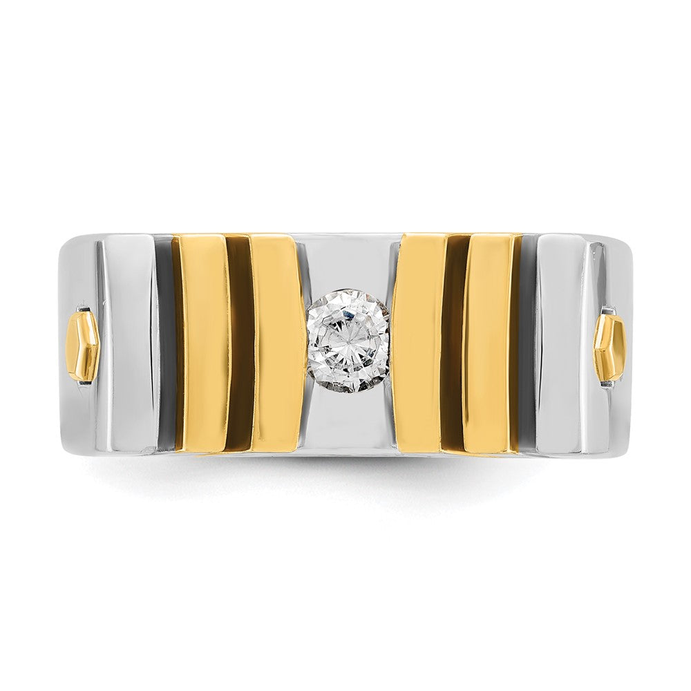 IB Goodman Two-tone Mens 1/3 carat Diamond Complete Ring - WBC