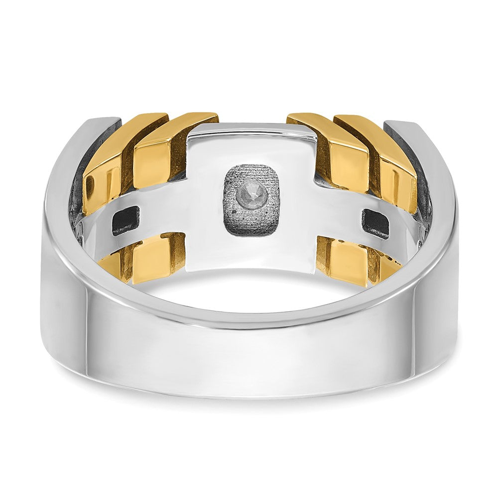 IB Goodman Two-tone Mens 1/3 carat Diamond Complete Ring - WBC