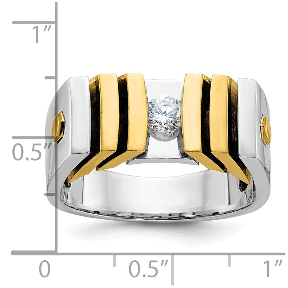 IB Goodman Two-tone Mens 1/3 carat Diamond Complete Ring - WBC