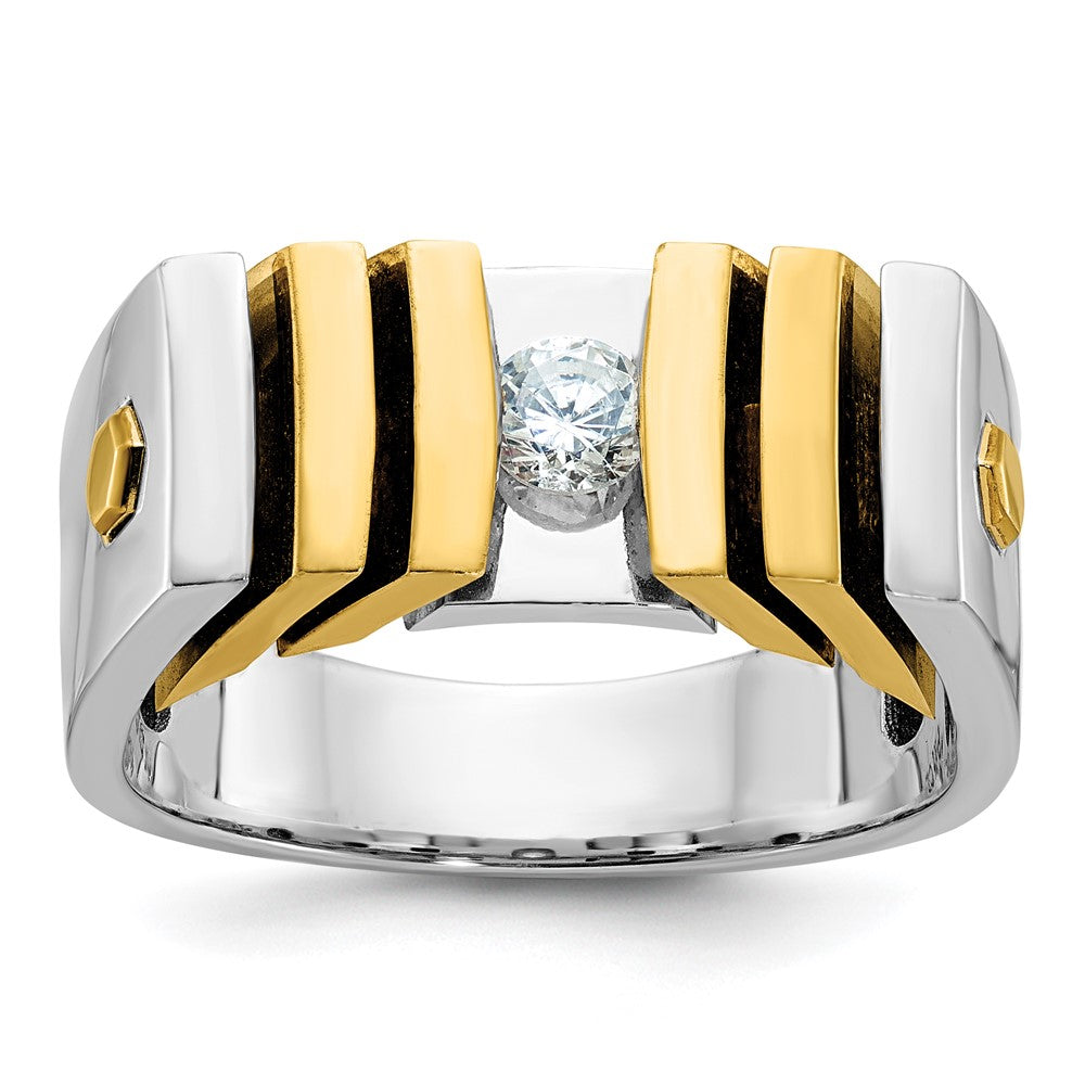 IB Goodman Two-tone Mens 1/3 carat Diamond Complete Ring - WBC