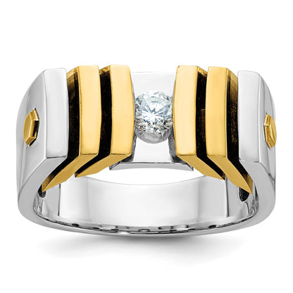 IB Goodman Two-tone Mens 1/3 carat Diamond Complete Ring - WBC
