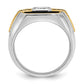 IBGoodman Two-tone with Black Rhodium Men's Polished and Satin Black and 1/4 Carat AA Quality Diamond Ring - WBC