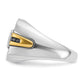 IBGoodman Two-tone with Black Rhodium Men's Polished and Satin Black and 1/4 Carat AA Quality Diamond Ring - WBC