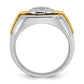IBGoodman Two-tone with Black Rhodium Men's Polished and Satin 1/2 Carat AA Quality Diamond Cluster Ring - WBC