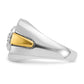 IBGoodman Two-tone with Black Rhodium Men's Polished and Satin 1/2 Carat AA Quality Diamond Cluster Ring - WBC