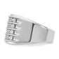 IB Goodman Mens Polished and Grooved 4-Row 1.6 Carat AA Quality Diamond Ring - WBC