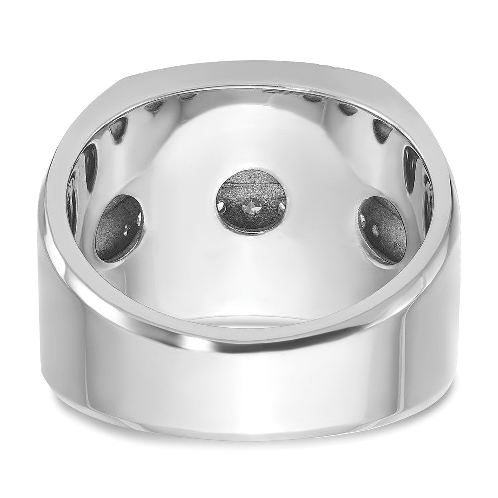 IB Goodman Mens Polished and Grooved 4-Row 1.6 Carat AA Quality Diamond Ring - WBC