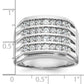 IB Goodman Mens Polished and Grooved 4-Row 1.6 Carat AA Quality Diamond Ring - WBC