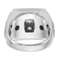 IBGoodman Two-tone Men's Polished 2 1/3 Carat AA Quality Diamond Square Cluster Ring - WBC