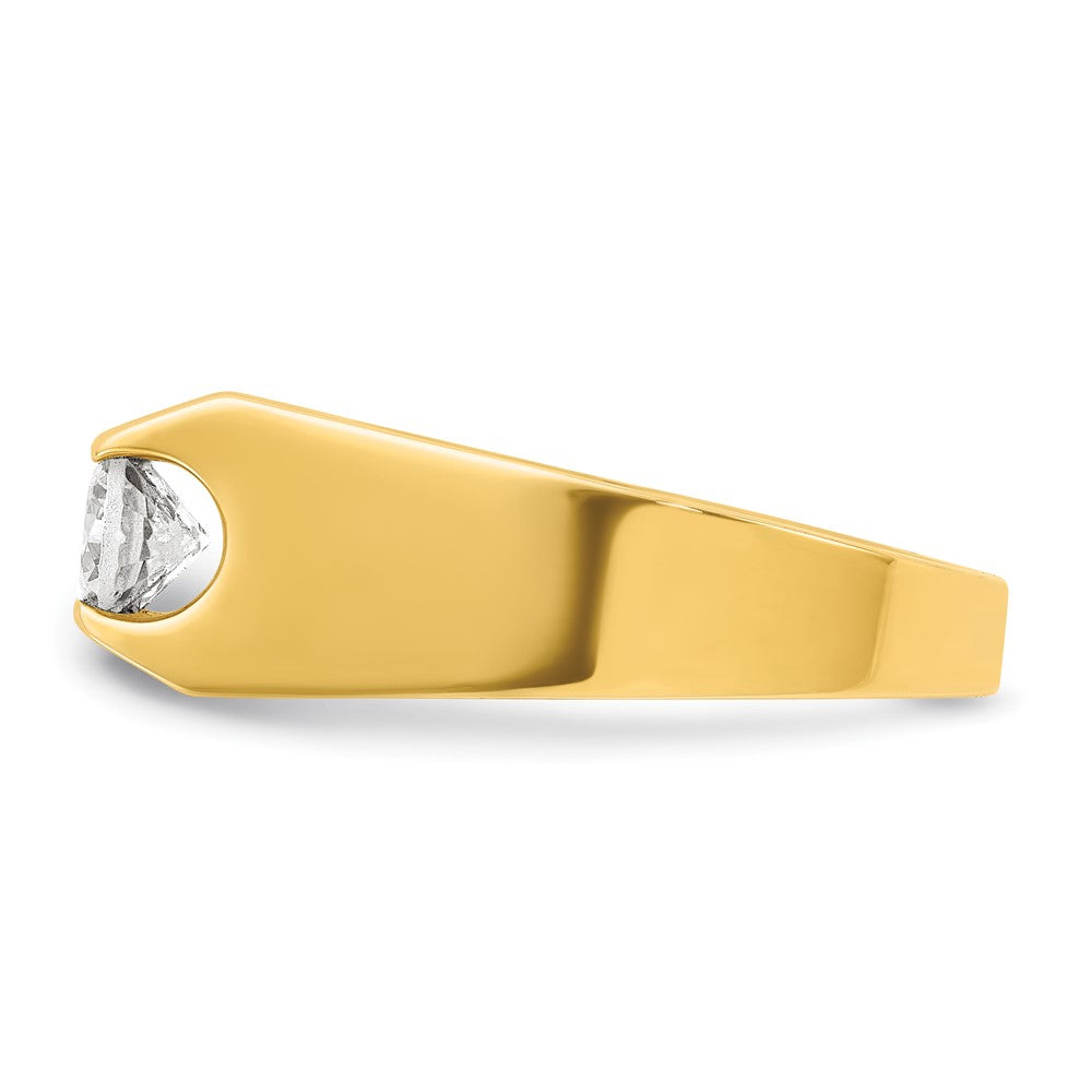 IBGoodman Men's Polished 3-Stone 1 Carat AA Quality Diamond Ring - WBC