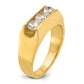 IBGoodman Men's Polished 3-Stone 1 Carat AA Quality Diamond Ring - WBC