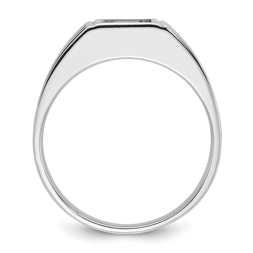 IB Goodman with Black Rhodium Satin 7/8 carat Black and Diamond Complete Mens Ring - WBC