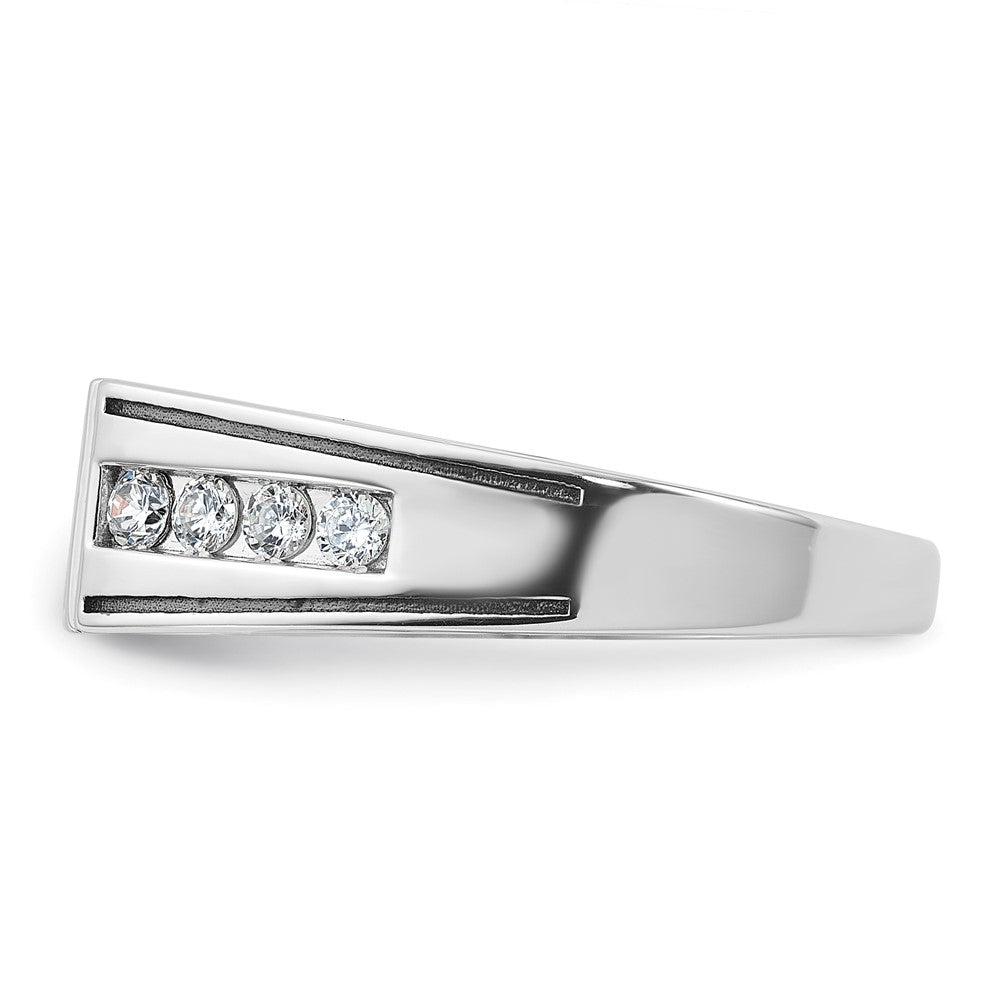 IB Goodman with Black Rhodium Satin 7/8 carat Black and Diamond Complete Mens Ring - WBC