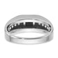 IB Goodman with Black Rhodium Satin 7/8 carat Black and Diamond Complete Mens Ring - WBC
