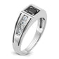 IB Goodman with Black Rhodium Satin 7/8 carat Black and Diamond Complete Mens Ring - WBC