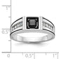 IB Goodman with Black Rhodium Satin 7/8 carat Black and Diamond Complete Mens Ring - WBC