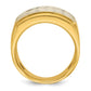 IBGoodman with Rhodium Men's Polished 4-Row 3 5/8 Carat AA Quality Diamond Ring - WBC