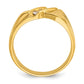 IBGoodman Men's Polished and Grooved 3-Stone 1/5 Carat AA Quality Diamond Ring - WBC