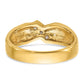 IBGoodman Men's Polished and Grooved 3-Stone 1/5 Carat AA Quality Diamond Ring - WBC