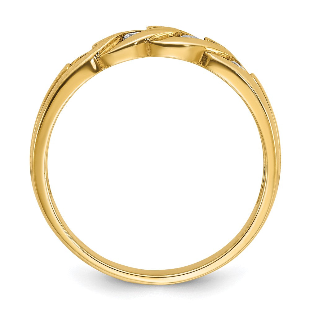 IB Goodman Mens Link Design 1/4 carat Diamond Complete Ring - WBC