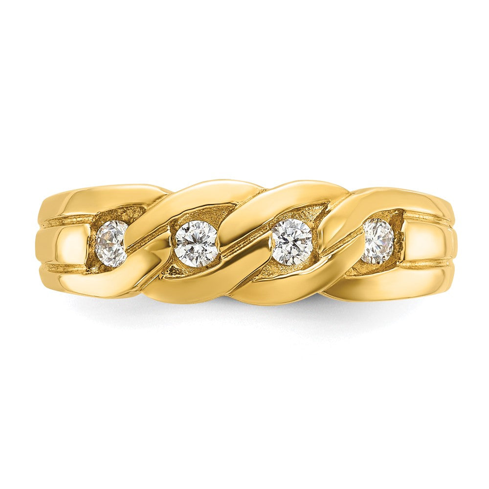 IB Goodman Mens Link Design 1/4 carat Diamond Complete Ring - WBC
