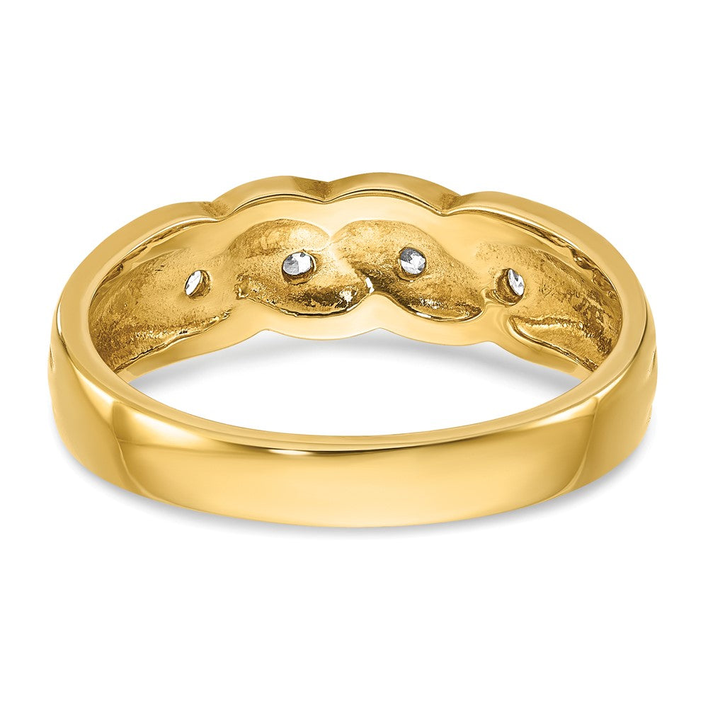 IB Goodman Mens Link Design 1/4 carat Diamond Complete Ring - WBC