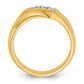 IB Goodman with Rhodium Mens Polished Curved 4-Stone 1/5 Carat AA Quality Diamond Ring - WBC