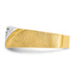 IBGoodman Two-tone Men's Polished Satin and Grooved 4-Stone 1/4 Carat AA Quality Diamond Ring - WBC