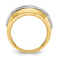 IBGoodman Two-tone Men's Polished and Grooved 5-Stone 1 Carat AA Quality Diamond Ring - WBC