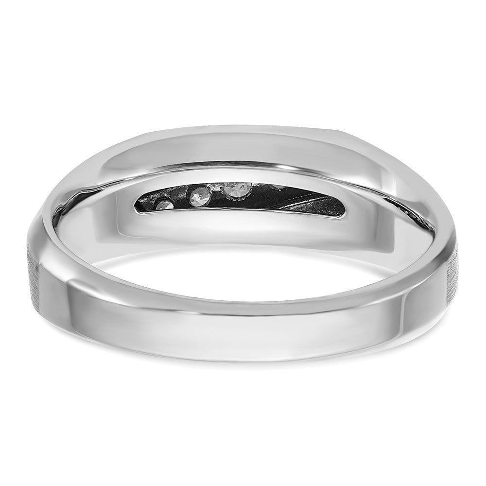 IBGoodman Men's Polished and Satin 5-Stone 1/4 Carat AA Quality Diamond Ring - WBC