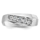 IBGoodman Men's Polished and Satin 5-Stone 1/2 Carat AA Quality Diamond Ring - WBC