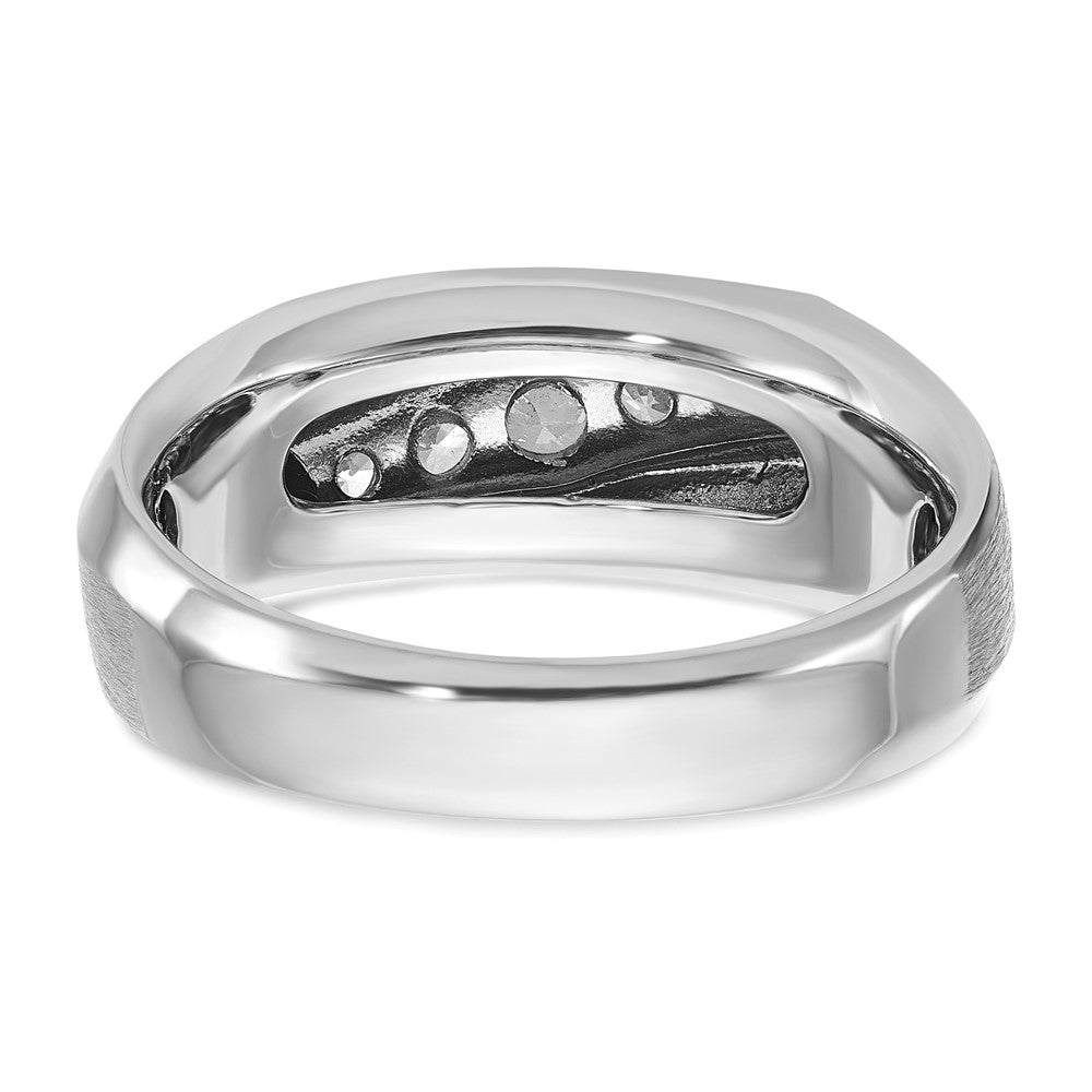 IBGoodman Men's Polished and Satin 5-Stone 1/2 Carat AA Quality Diamond Ring - WBC