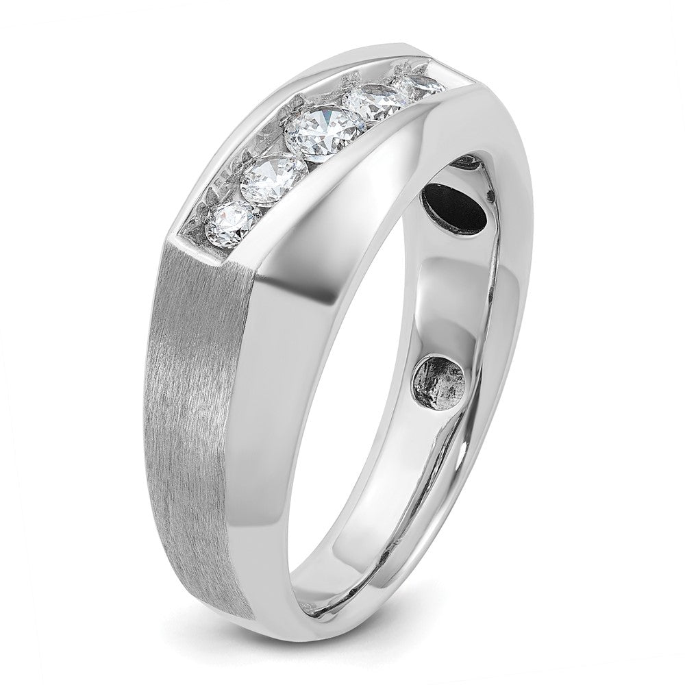 IBGoodman Men's Polished and Satin 5-Stone 1/2 Carat AA Quality Diamond Ring - WBC